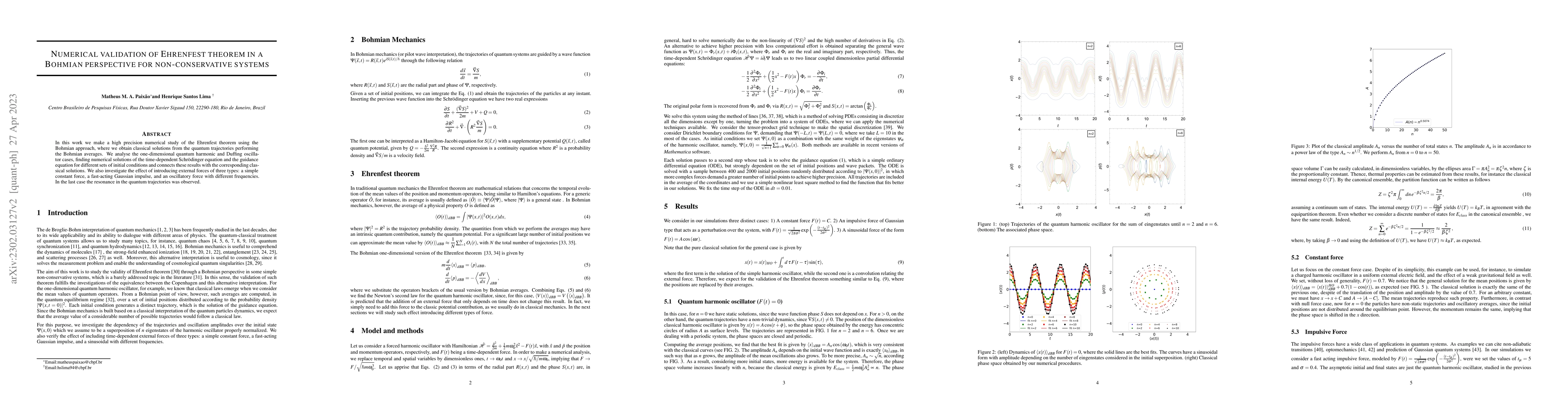 Thumbnail for Numerical validation of Ehrenfest theorem in a Bohmian perspective for
  non-conservative systems