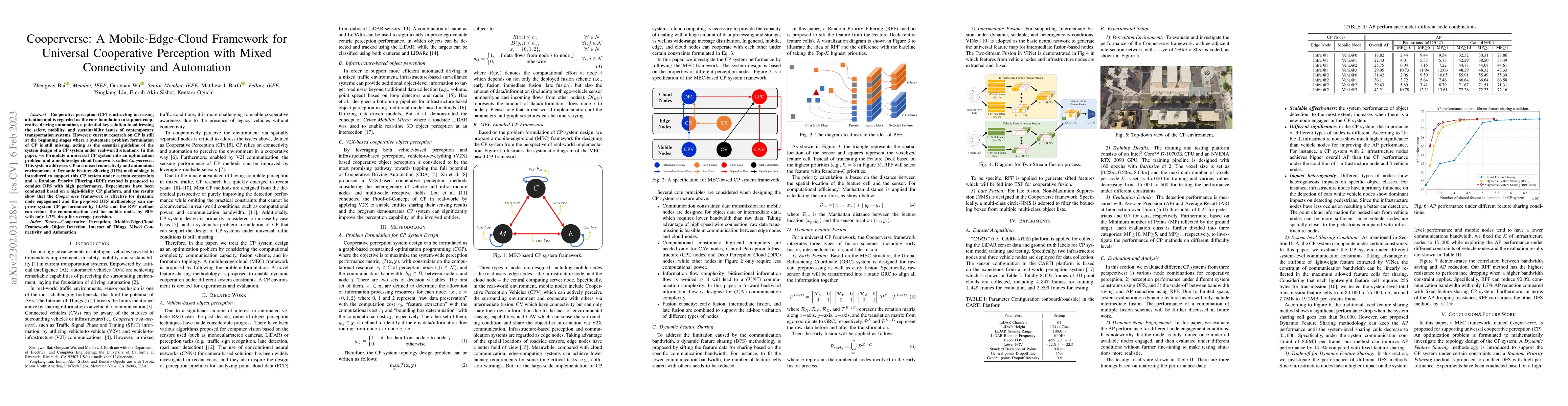 Thumbnail for Cooperverse: A Mobile-Edge-Cloud Framework for Universal Cooperative
  Perception with Mixed Connectivity and Automation