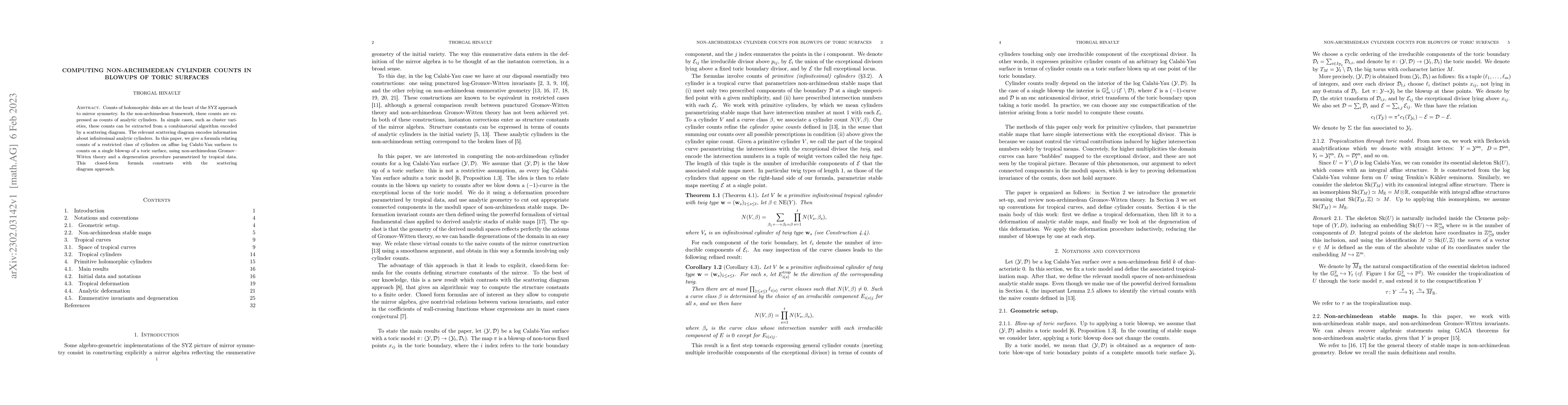 Thumbnail for Computing Non-Archimedean Cylinder Counts in Blowups of Toric Surfaces