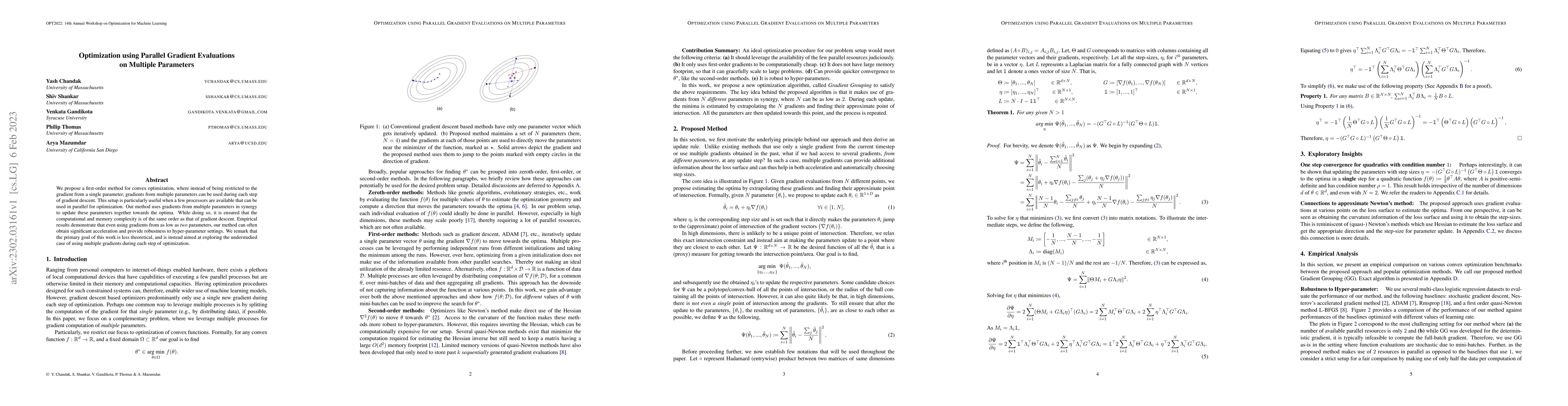 Thumbnail for Optimization using Parallel Gradient Evaluations on Multiple Parameters