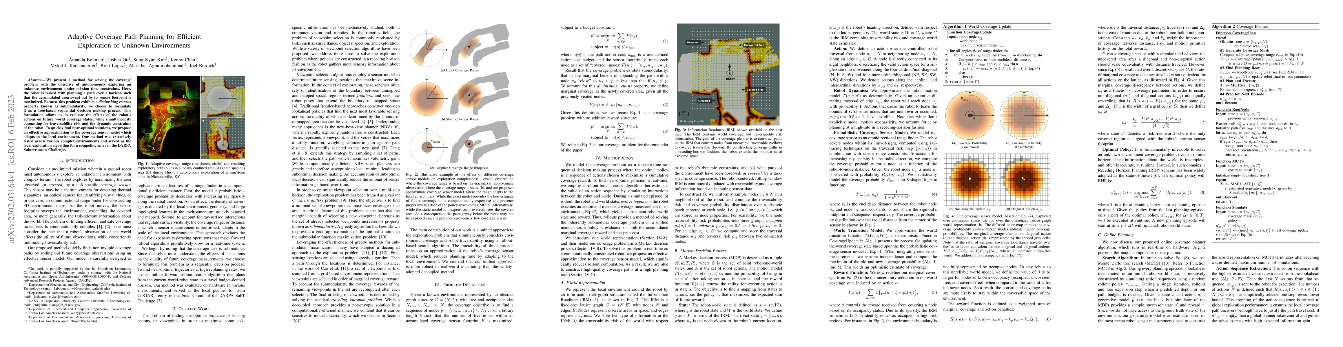Thumbnail for Adaptive Coverage Path Planning for Efficient Exploration of Unknown
  Environments