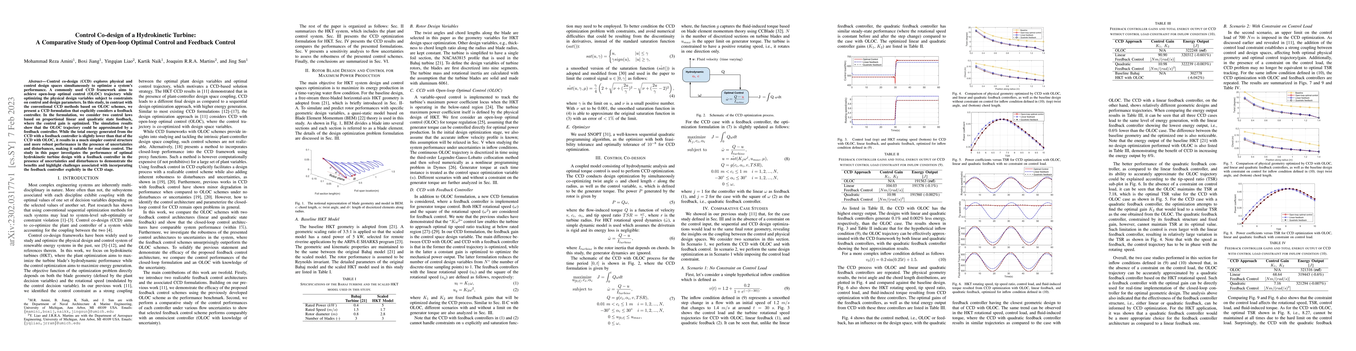 Thumbnail for Control Co-design of a Hydrokinetic Turbine: A Comparative Study of
  Open-loop Optimal Control and Feedback Control