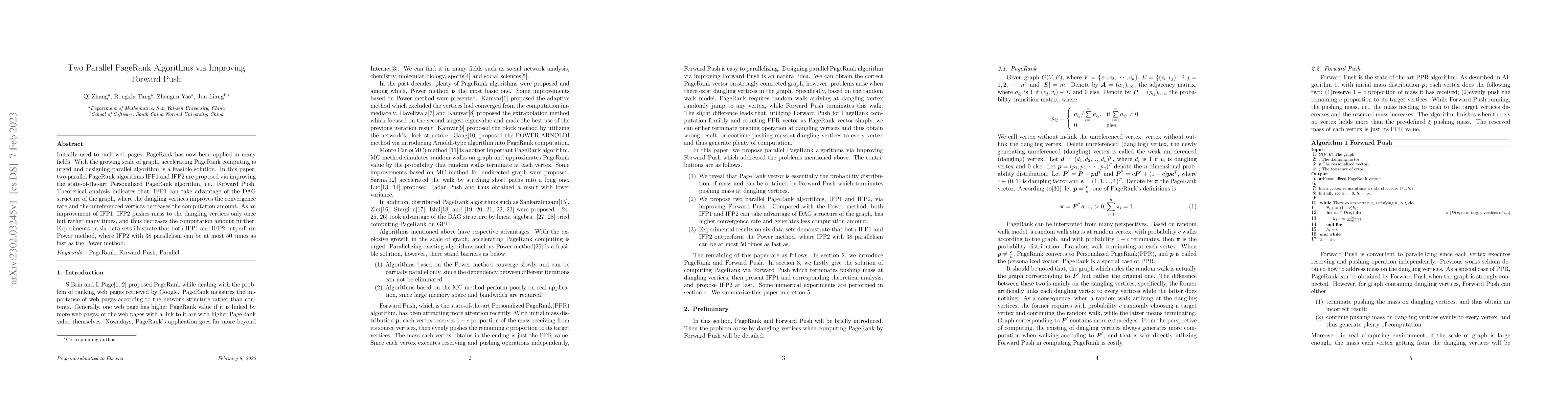 Thumbnail for Two Parallel PageRank Algorithms via Improving Forward Push