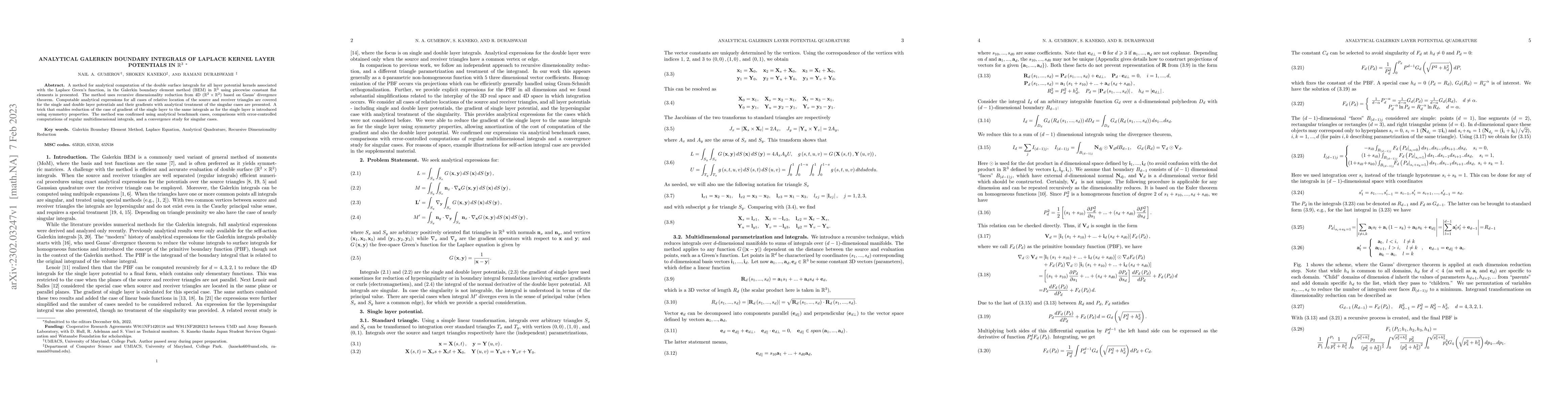 Thumbnail for Analytical Galerkin boundary integrals of Laplace kernel layer
  potentials in $\mathbb{R}^3$