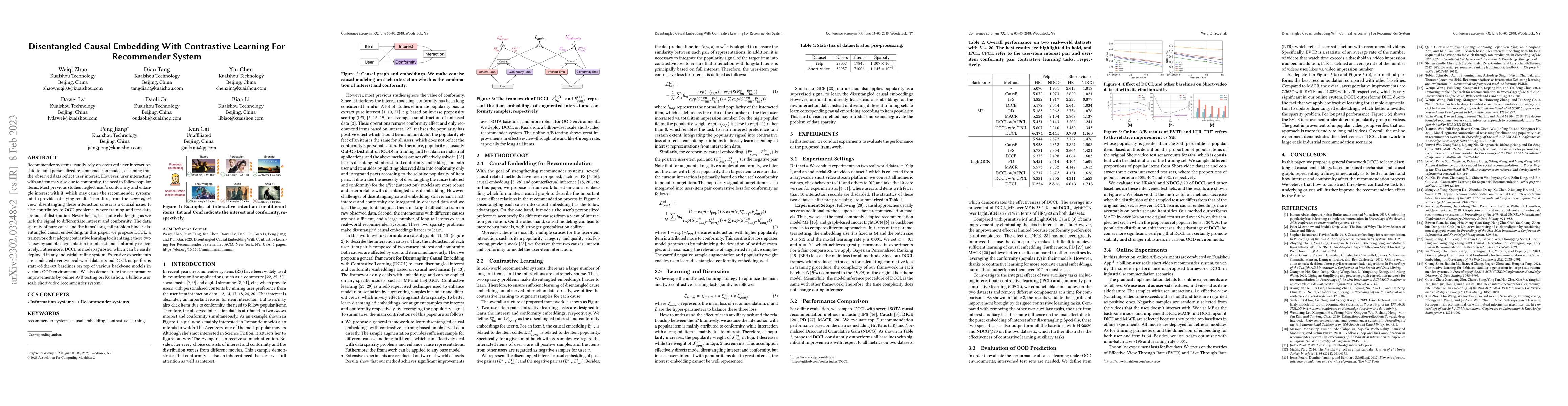 Thumbnail for Disentangled Causal Embedding With Contrastive Learning For Recommender
  System