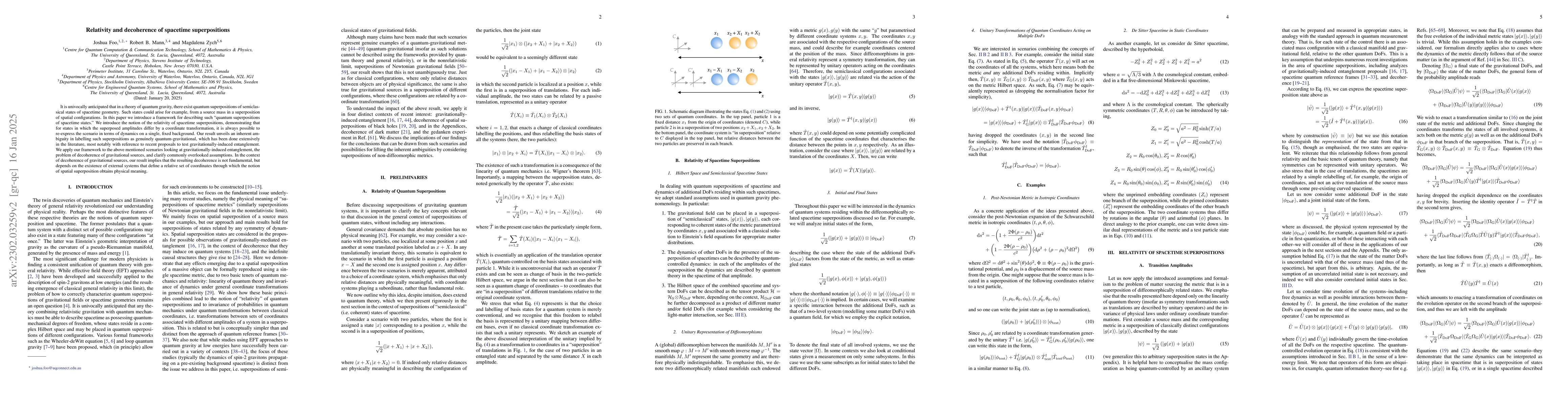 Thumbnail for Relativity and decoherence of spacetime superpositions