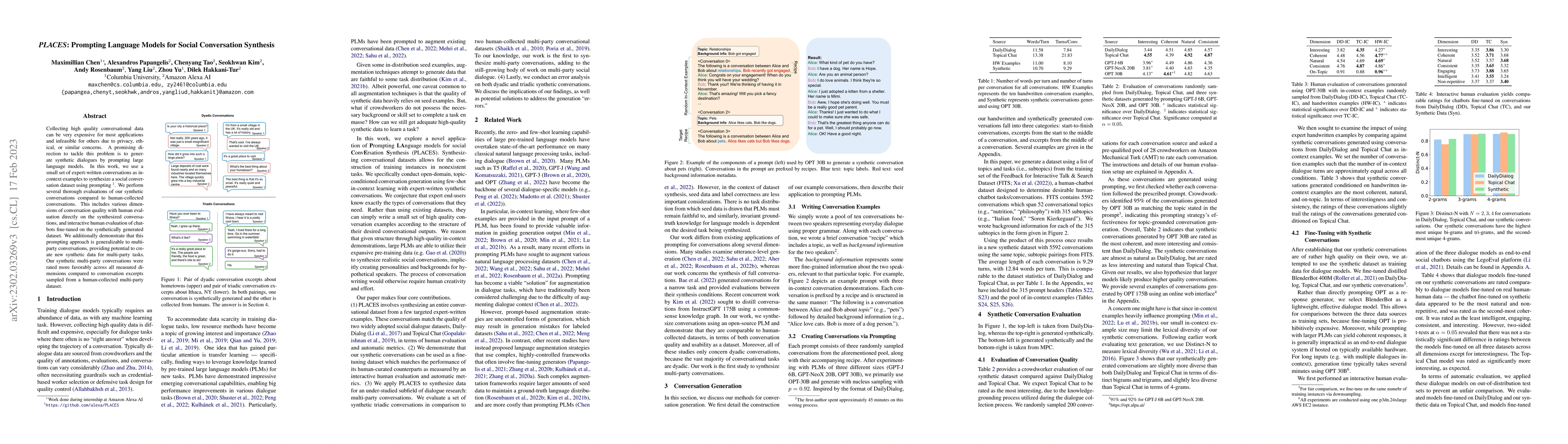 Thumbnail for PLACES: Prompting Language Models for Social Conversation Synthesis