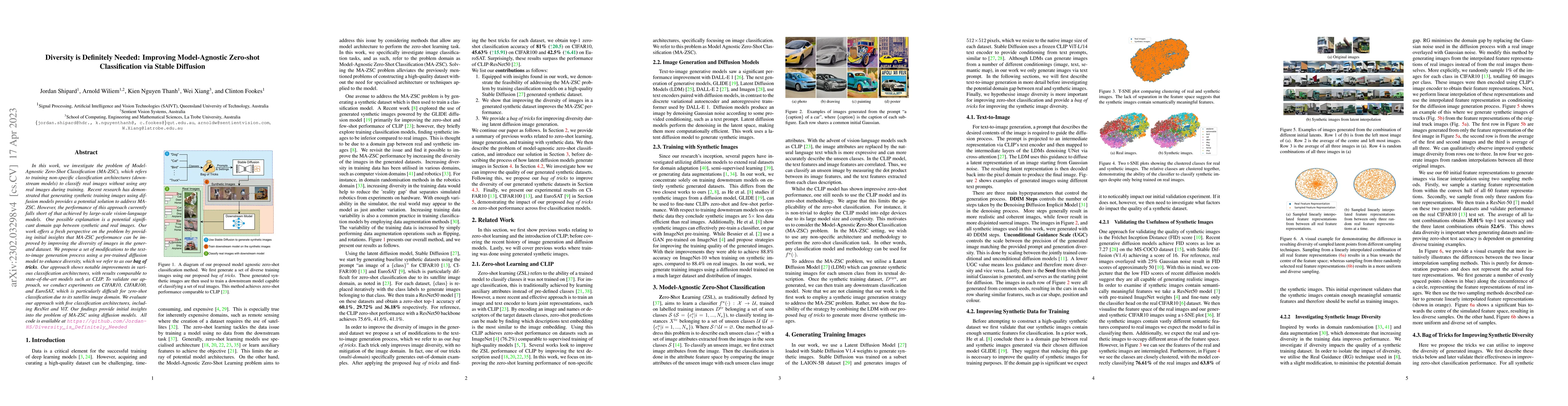 Thumbnail for Diversity is Definitely Needed: Improving Model-Agnostic Zero-shot
  Classification via Stable Diffusion