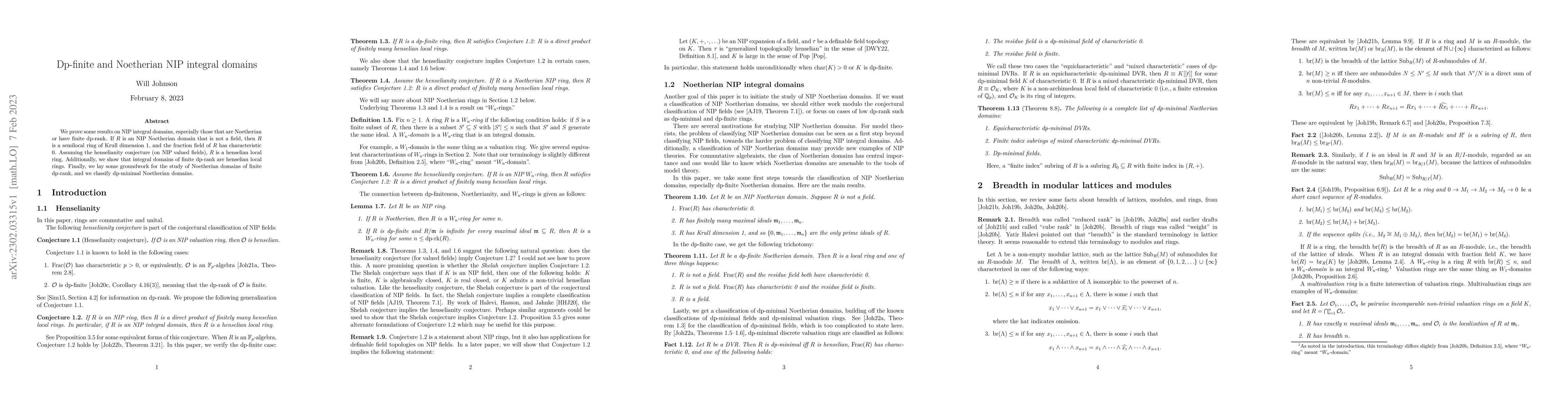 Thumbnail for Dp-finite and Noetherian NIP integral domains