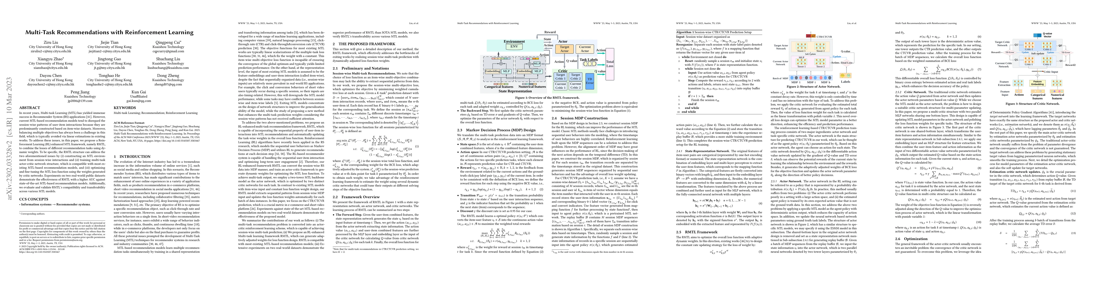 Thumbnail for Multi-Task Recommendations with Reinforcement Learning