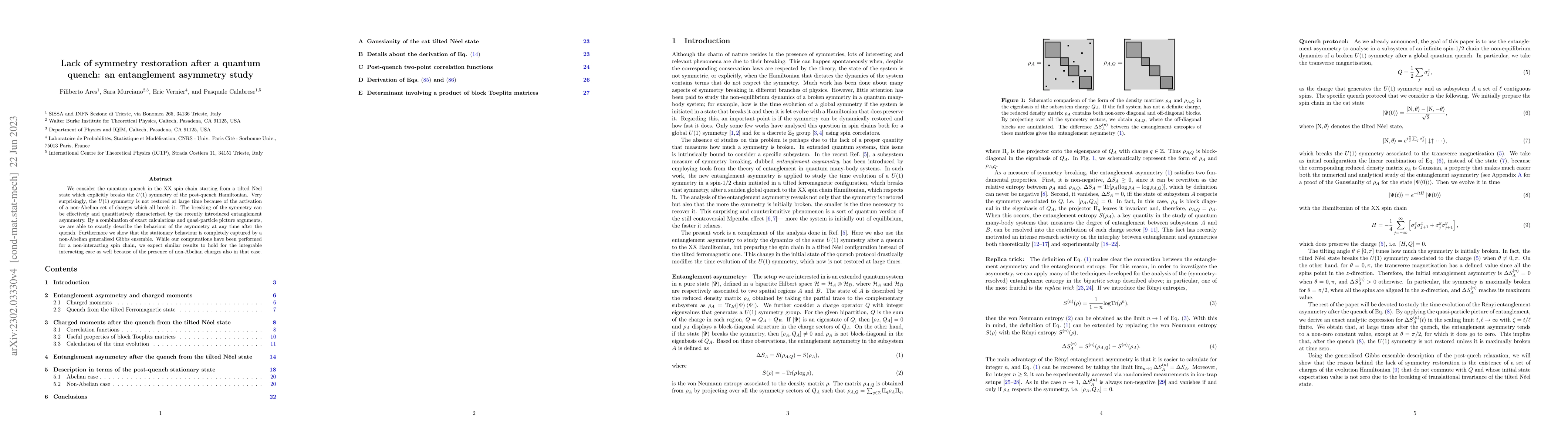 Thumbnail for Lack of symmetry restoration after a quantum quench: an entanglement
  asymmetry study