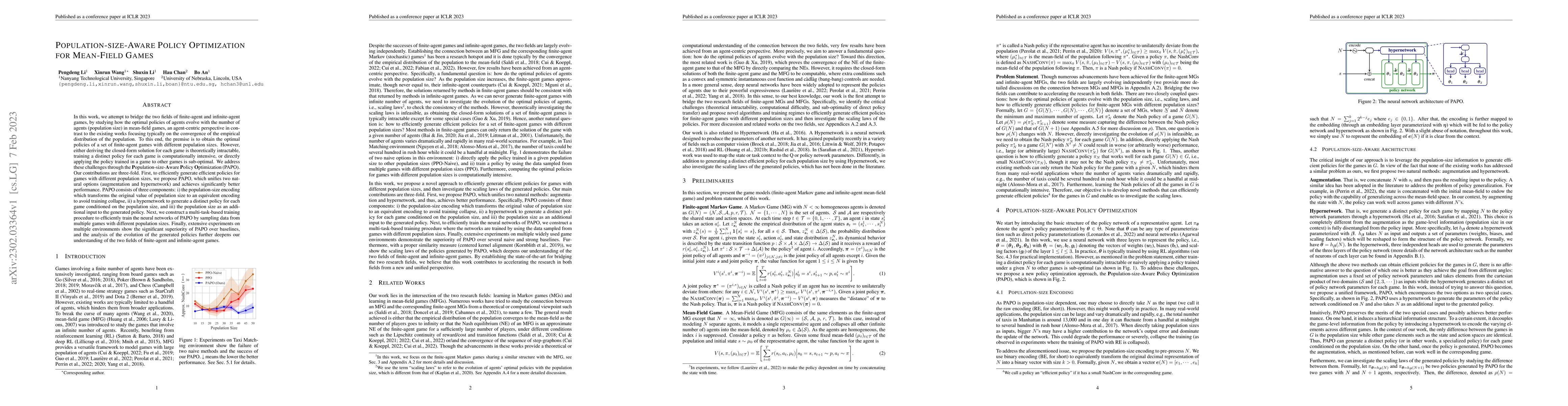 Thumbnail for Population-size-Aware Policy Optimization for Mean-Field Games