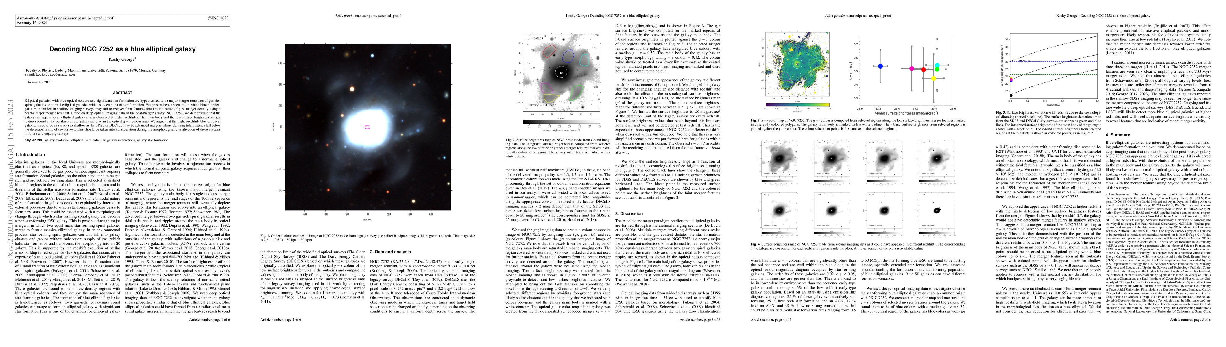 Thumbnail for Decoding NGC 7252 as a blue elliptical galaxy