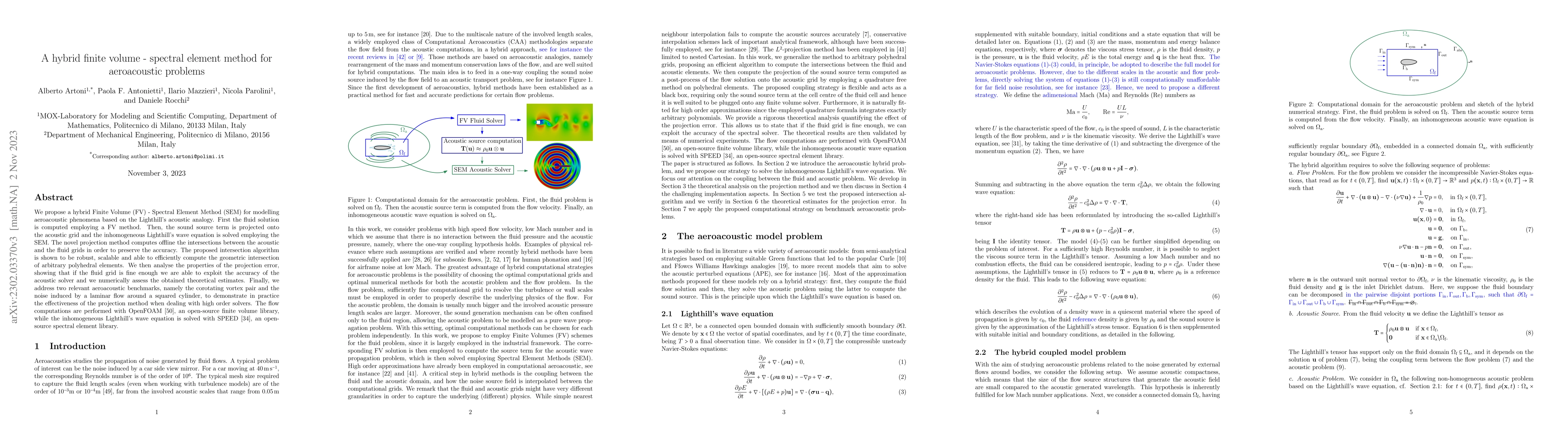 Thumbnail for A hybrid finite volume -- spectral element method for aeroacoustic
  problems