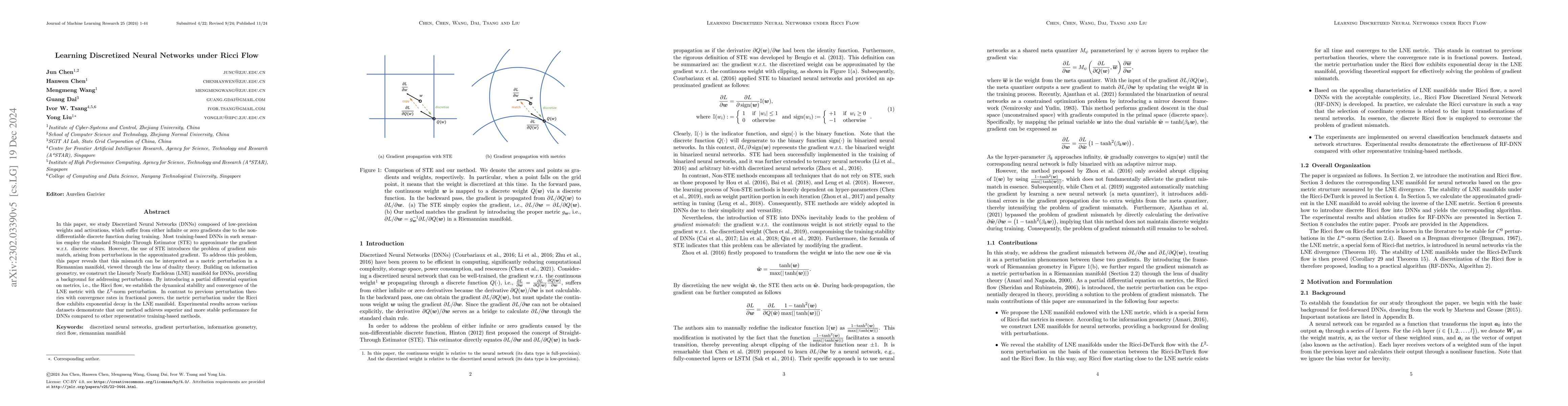 Thumbnail for Learning Discretized Neural Networks under Ricci Flow