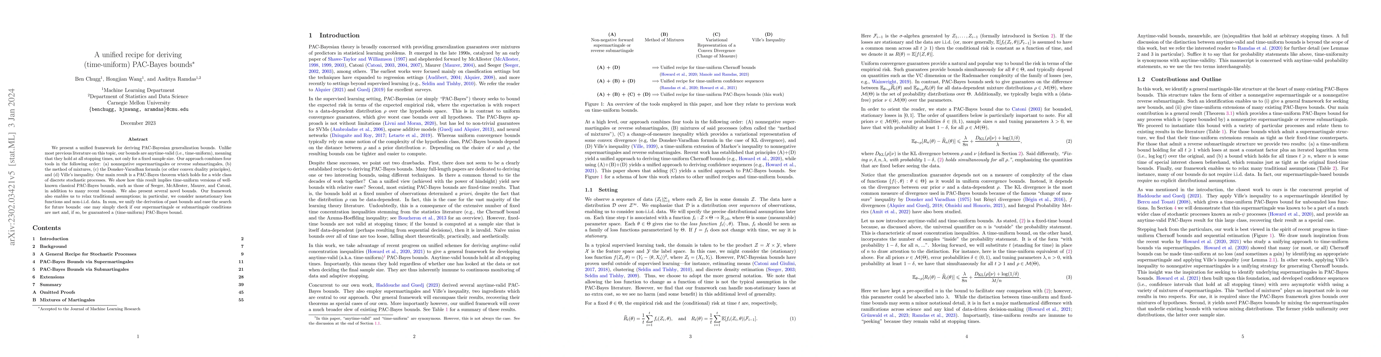 Thumbnail for A unified recipe for deriving (time-uniform) PAC-Bayes bounds