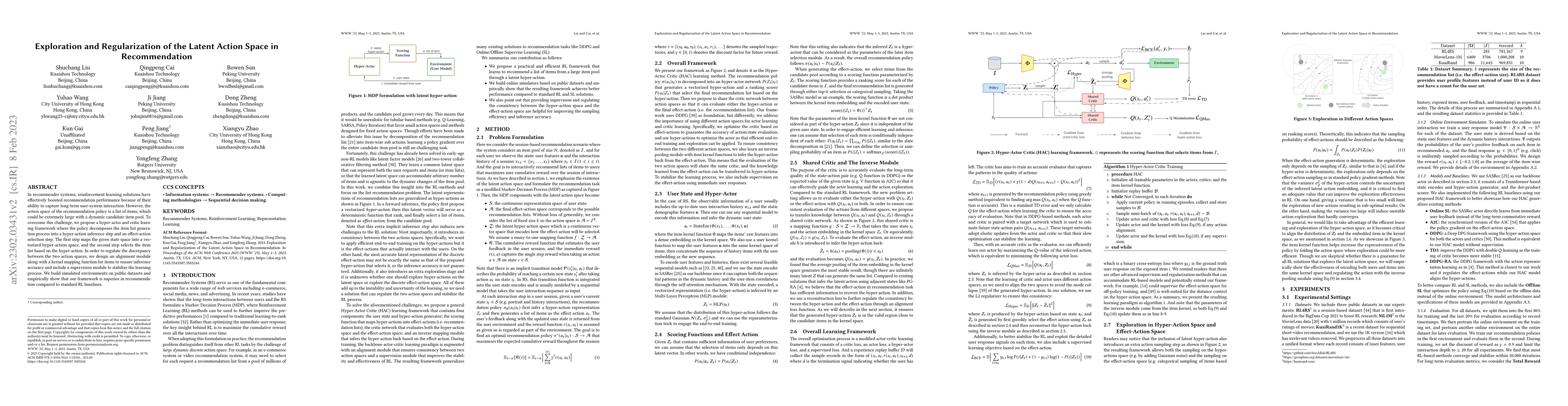 Thumbnail for Exploration and Regularization of the Latent Action Space in
  Recommendation
