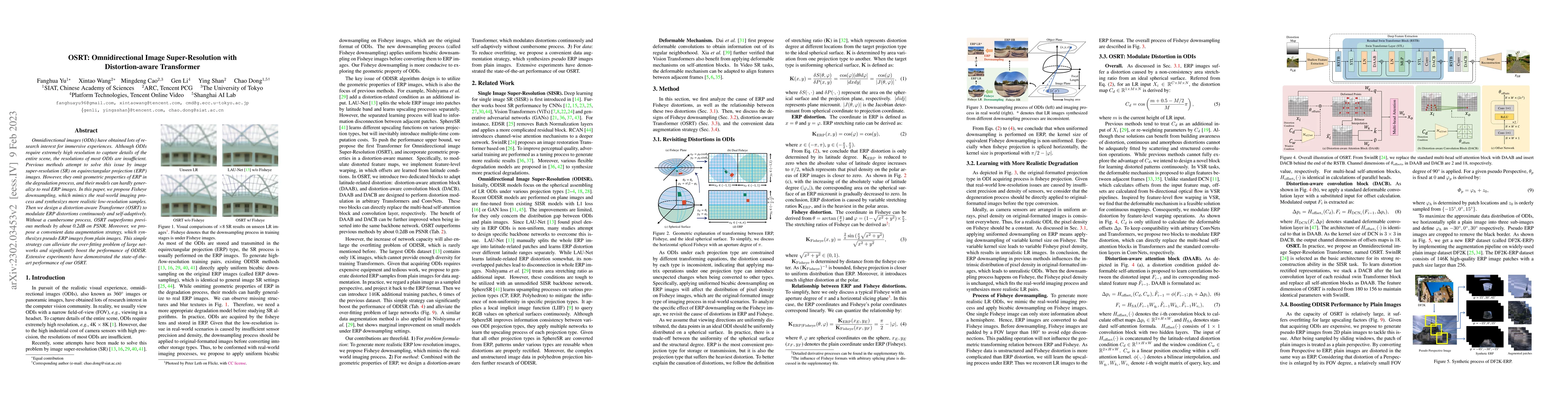 Thumbnail for OSRT: Omnidirectional Image Super-Resolution with Distortion-aware
  Transformer