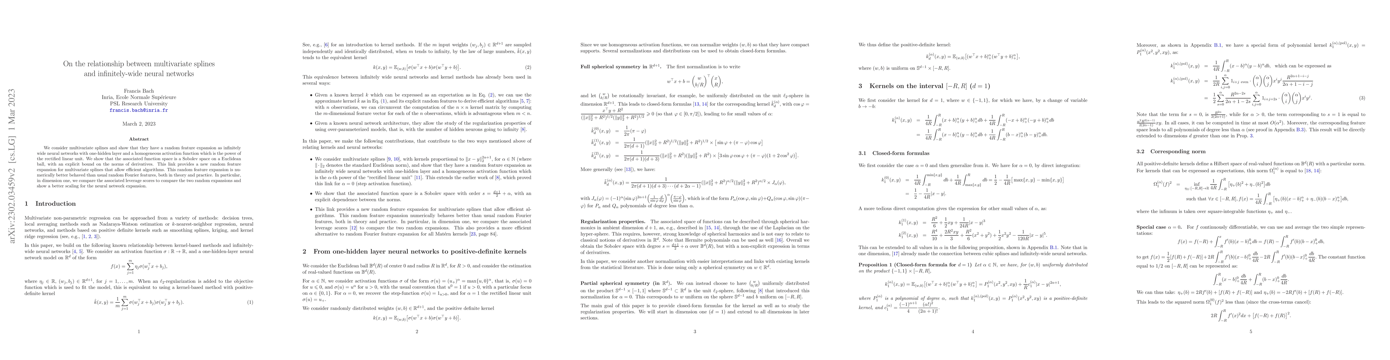 Thumbnail for On the relationship between multivariate splines and infinitely-wide
  neural networks