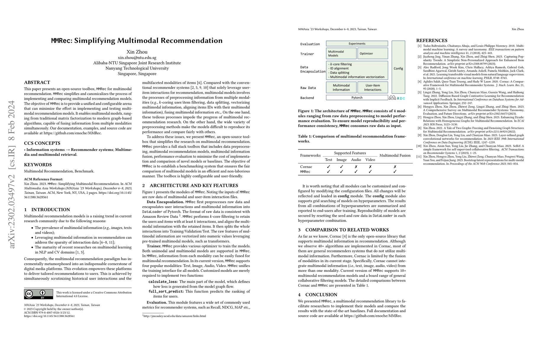 Thumbnail for MMRec: Simplifying Multimodal Recommendation