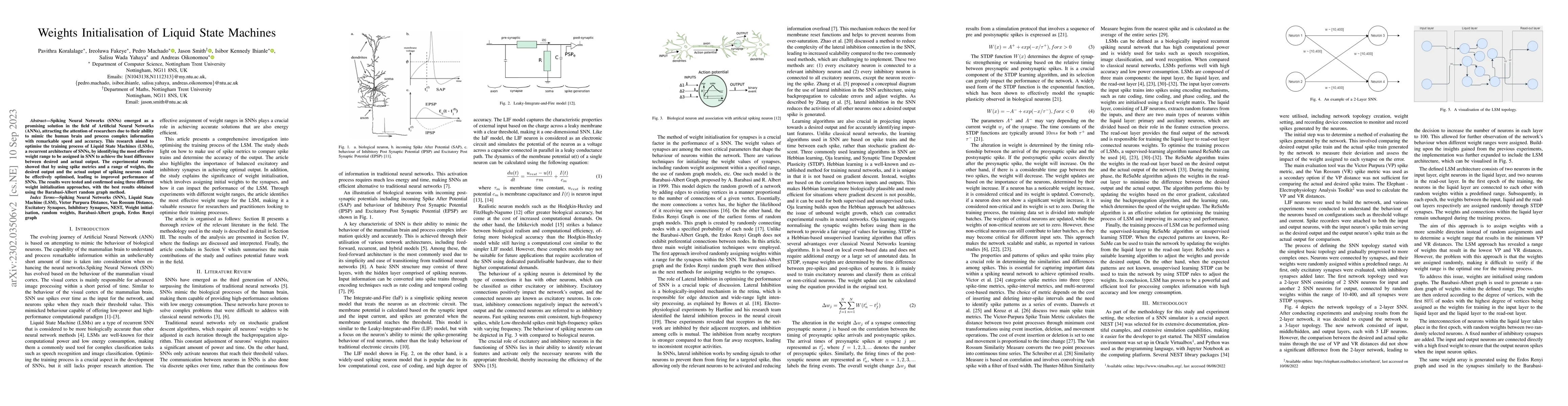 Thumbnail for Dynamic Training of Liquid State Machines