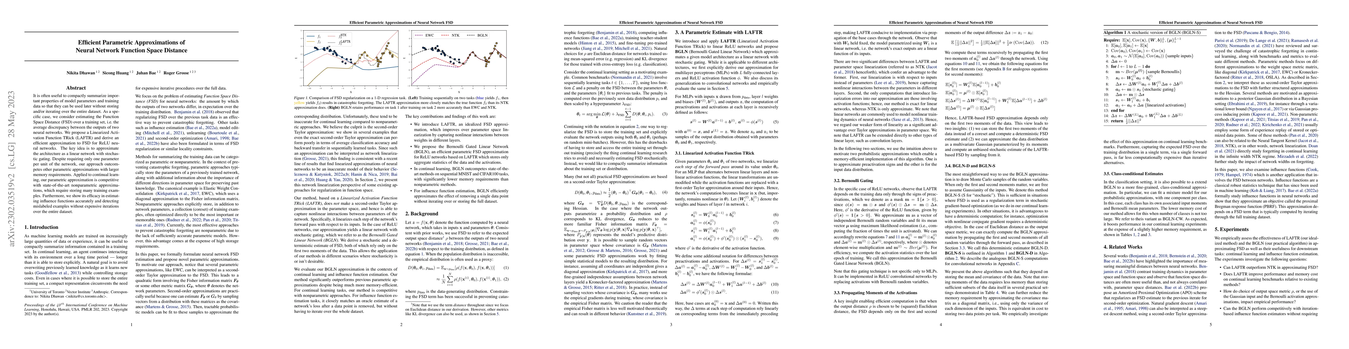 Thumbnail for Efficient Parametric Approximations of Neural Network Function Space
  Distance
