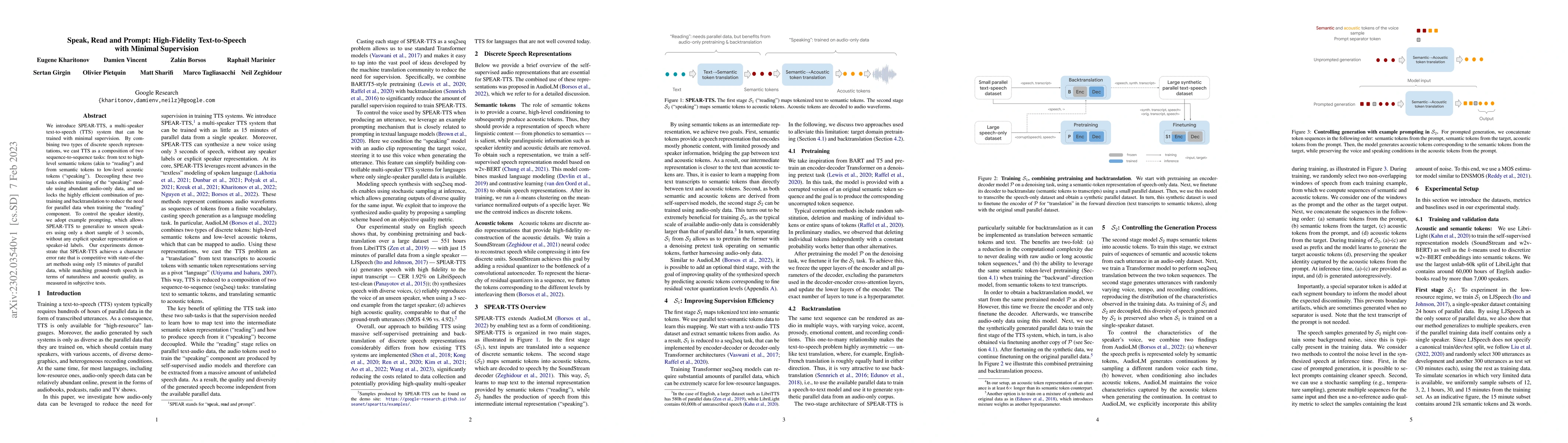 Thumbnail for Speak, Read and Prompt: High-Fidelity Text-to-Speech with Minimal
  Supervision