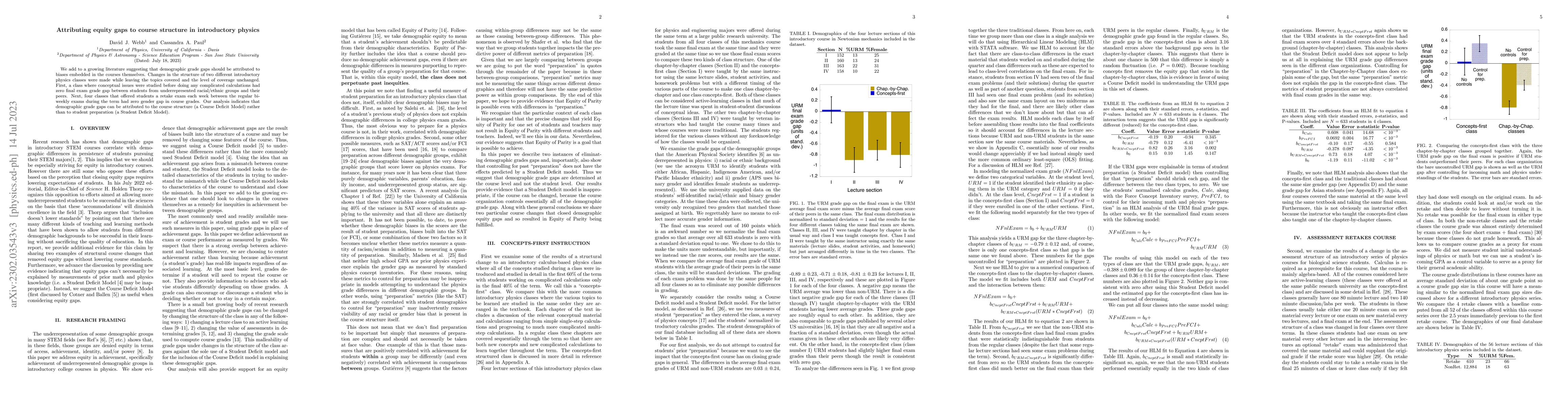 Thumbnail for Attributing equity gaps to course structure in introductory physics