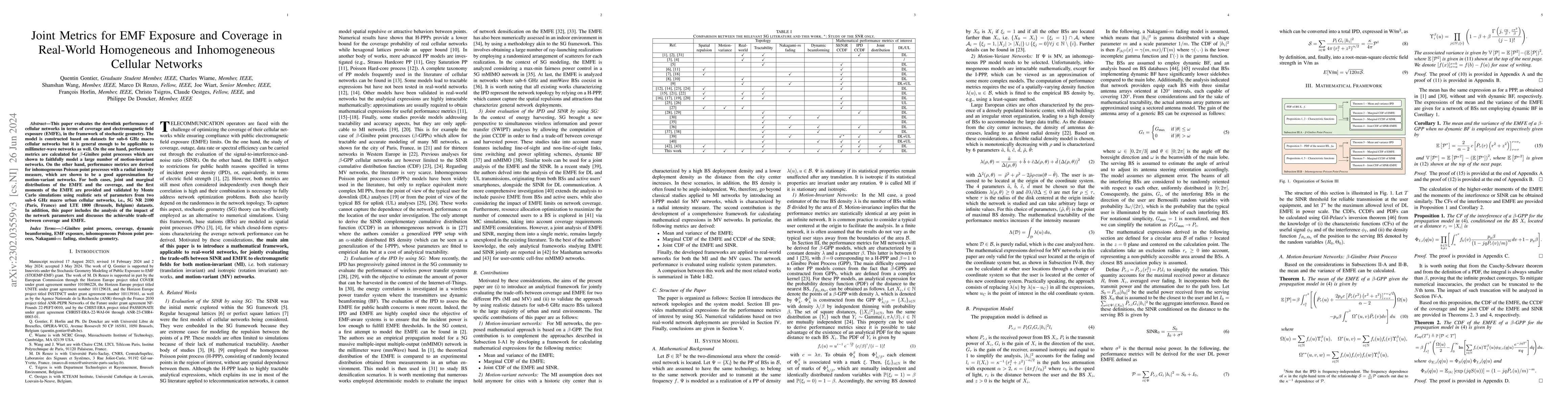 Thumbnail for Joint Metrics for EMF Exposure and Coverage in Real-World Homogeneous
  and Inhomogeneous Cellular Networks