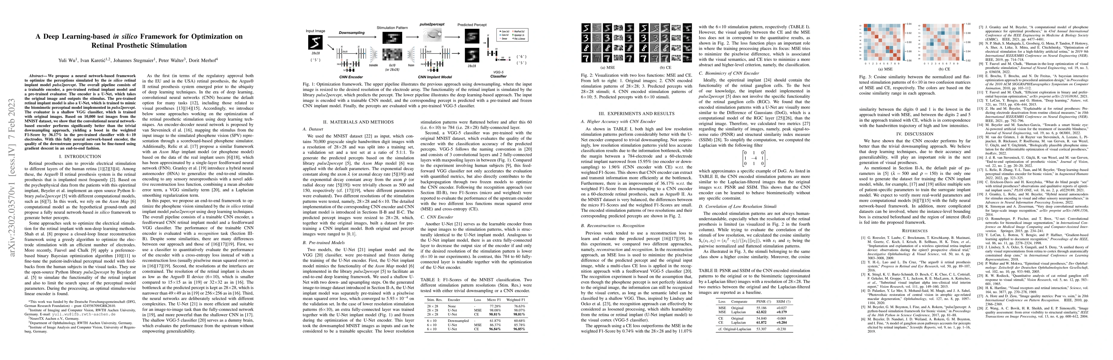 Thumbnail for A Deep Learning-based in silico Framework for Optimization on Retinal
  Prosthetic Stimulation
