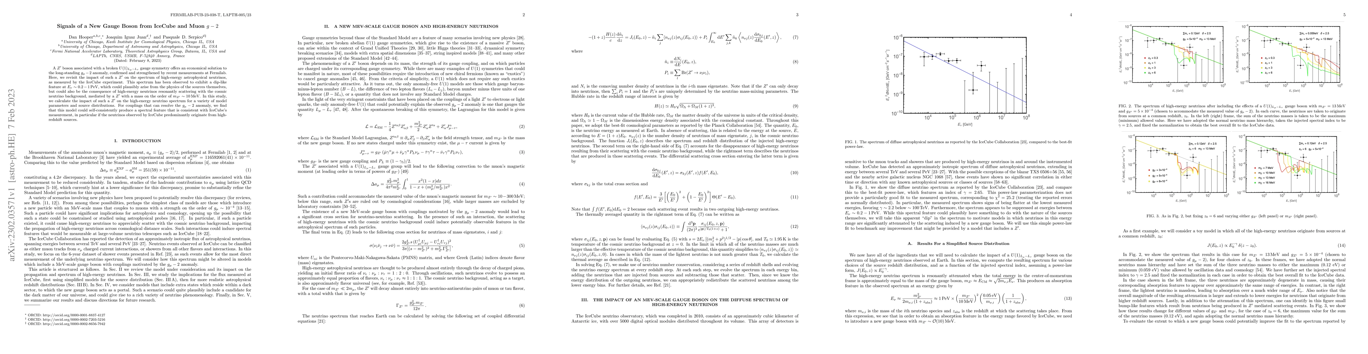 Thumbnail for Signals of a New Gauge Boson from IceCube and Muon $g-2$