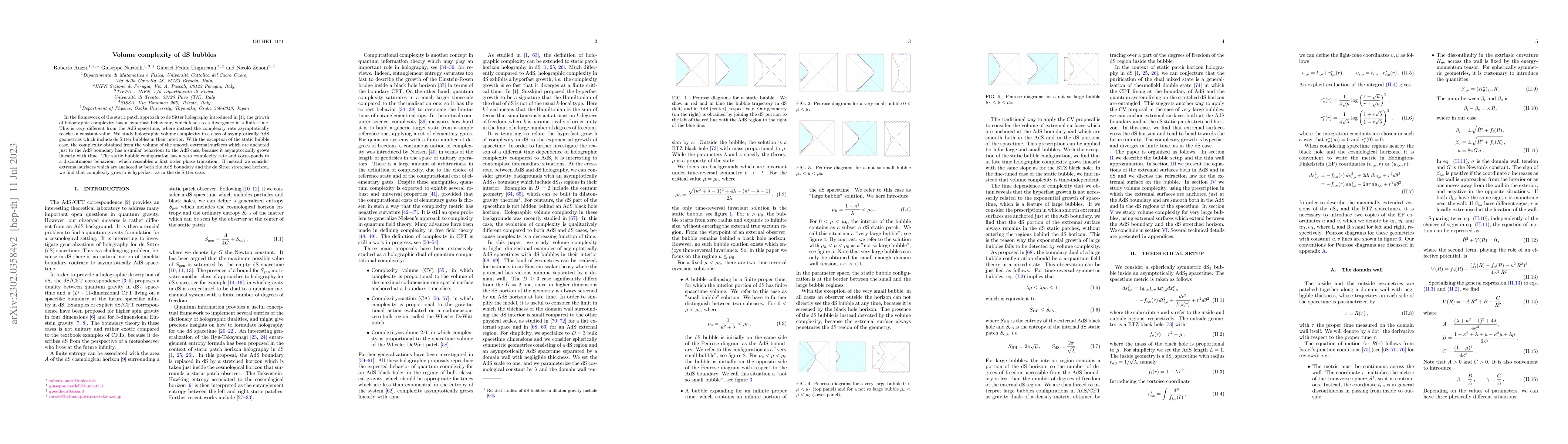 Thumbnail for Volume complexity of dS bubbles