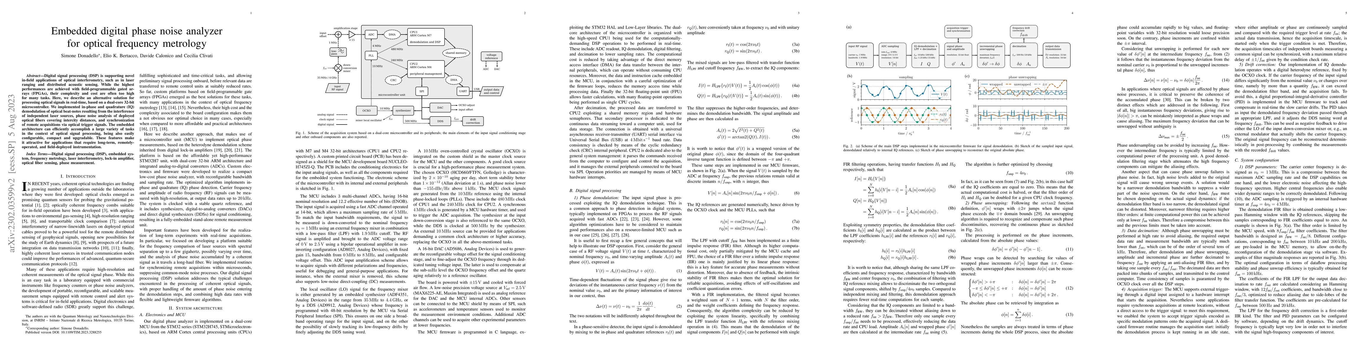 Thumbnail for Embedded digital phase noise analyzer for optical frequency metrology