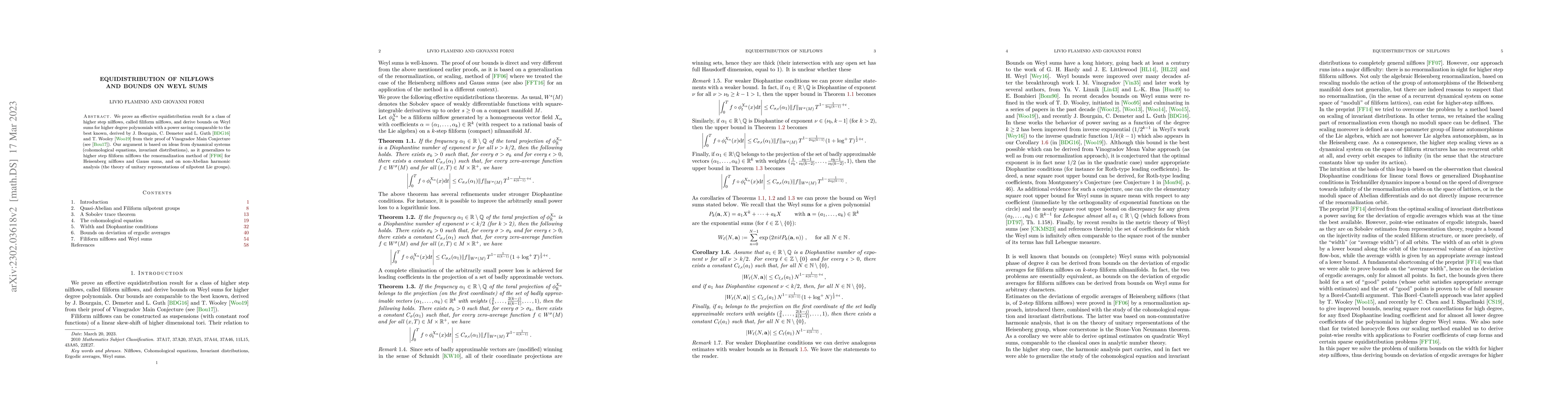Thumbnail for Equidistribution of nilflows and bounds on Weyl sums