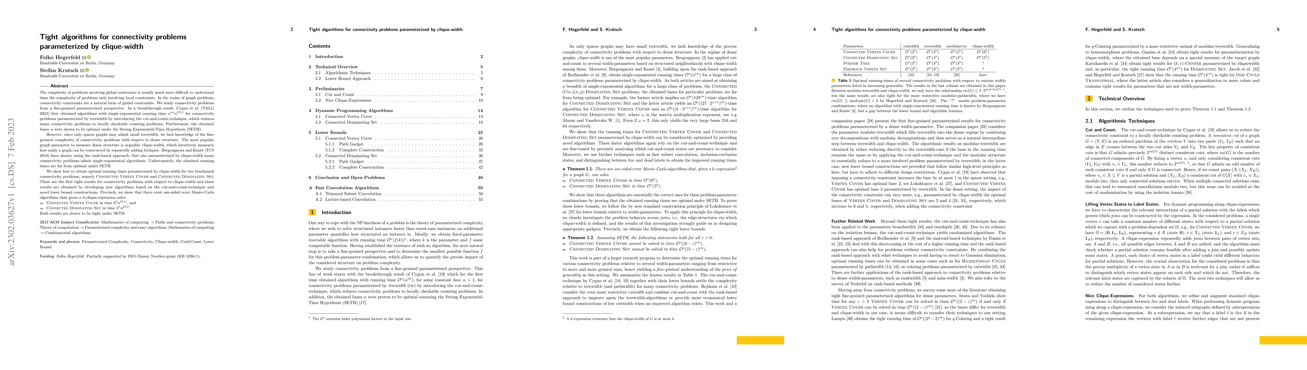 Thumbnail for Tight algorithms for connectivity problems parameterized by clique-width