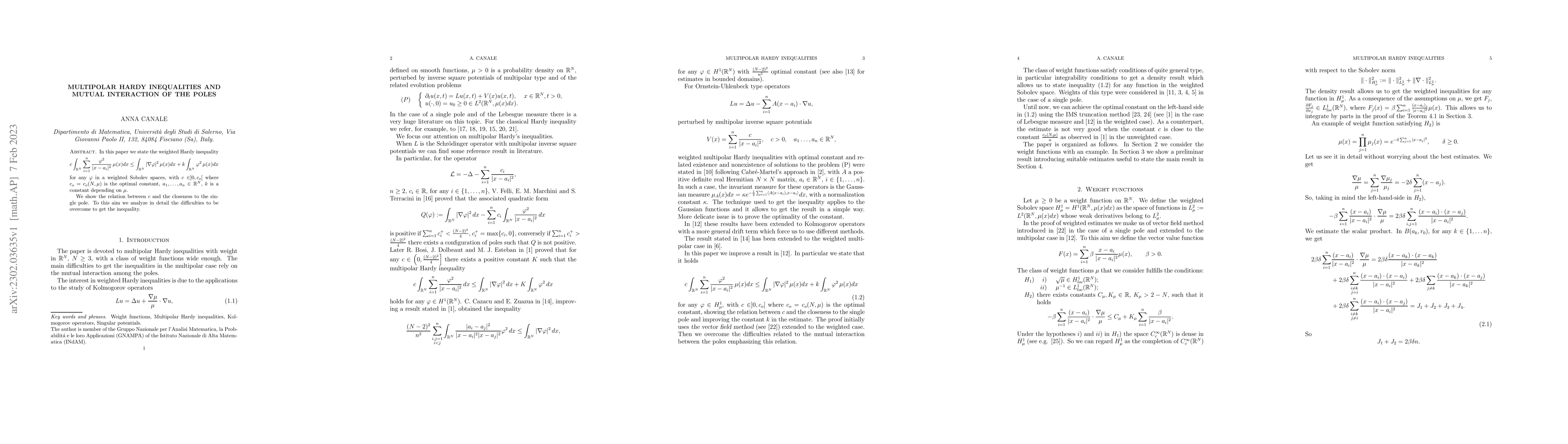 Thumbnail for Multipolar Hardy inequalities and mutual interaction of the poles