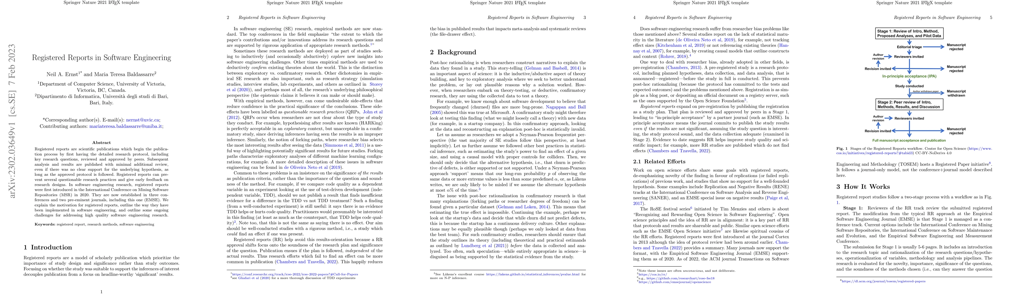 Thumbnail for Registered Reports in Software Engineering