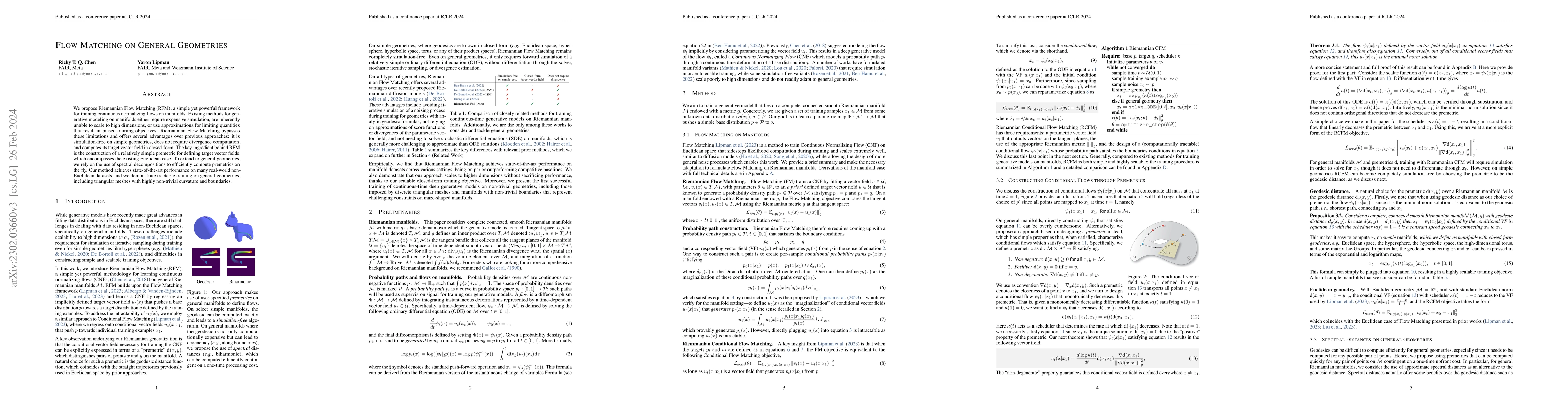 Thumbnail for Flow Matching on General Geometries