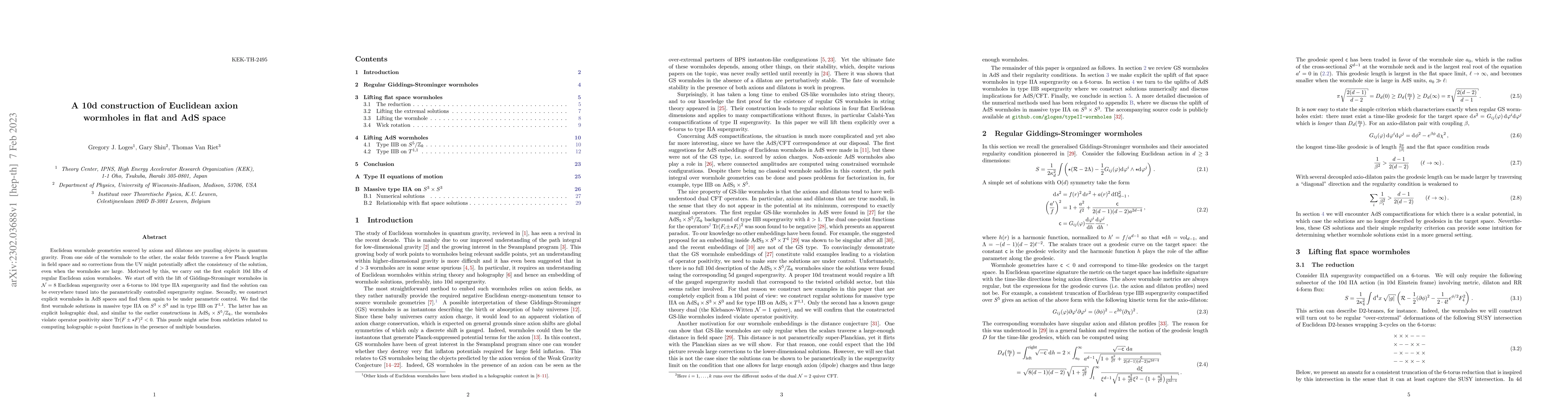 Thumbnail for A 10d construction of Euclidean axion wormholes in flat and AdS space