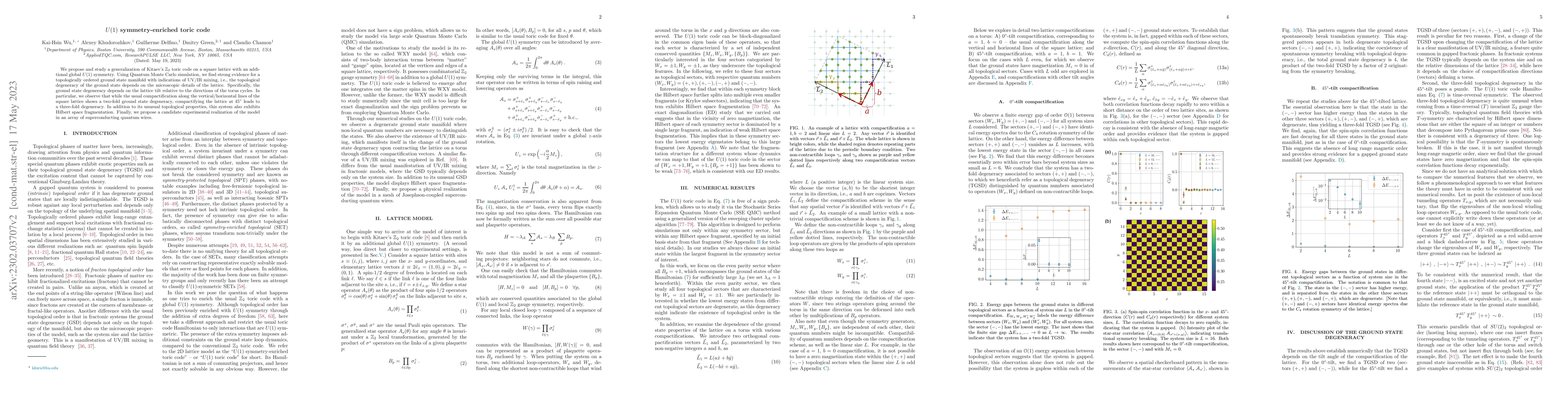 Thumbnail for $U(1)$ symmetry-enriched toric code
