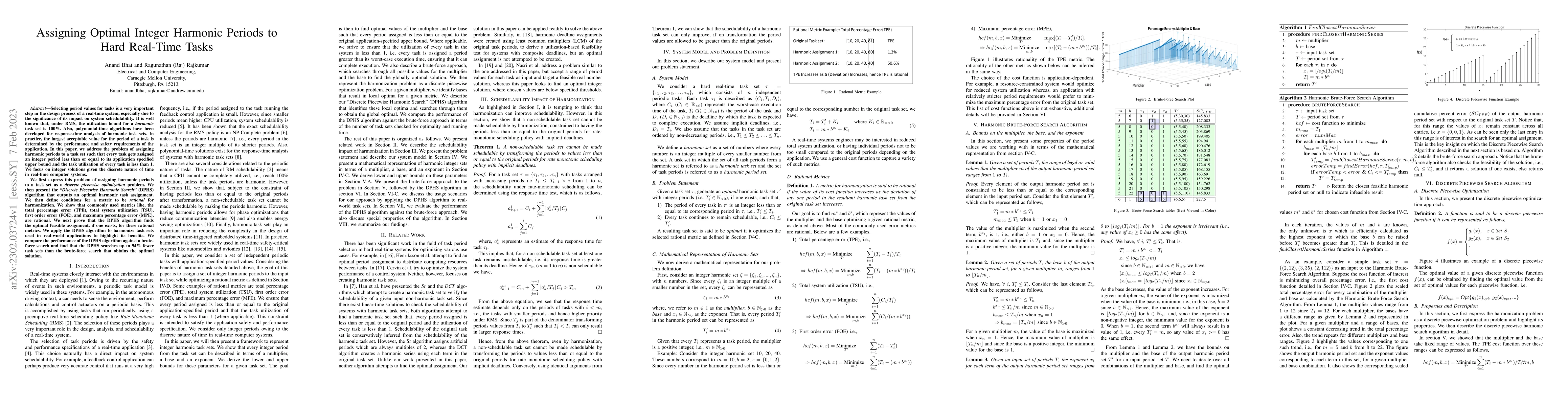 Thumbnail for Assigning Optimal Integer Harmonic Periods to Hard Real Time Tasks