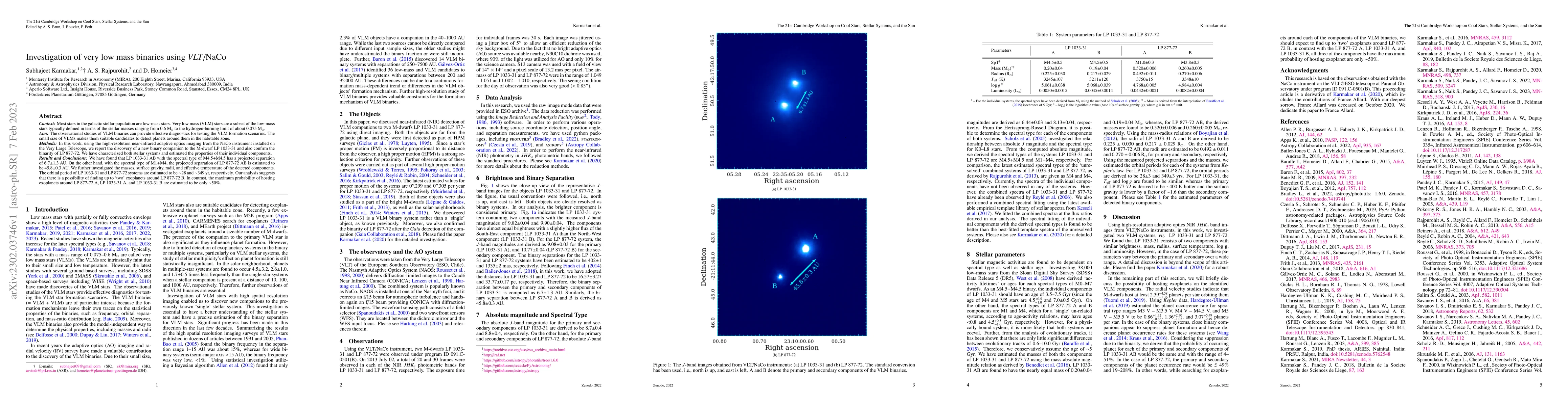 Thumbnail for Investigation of very low mass binaries using VLT/NaCo
