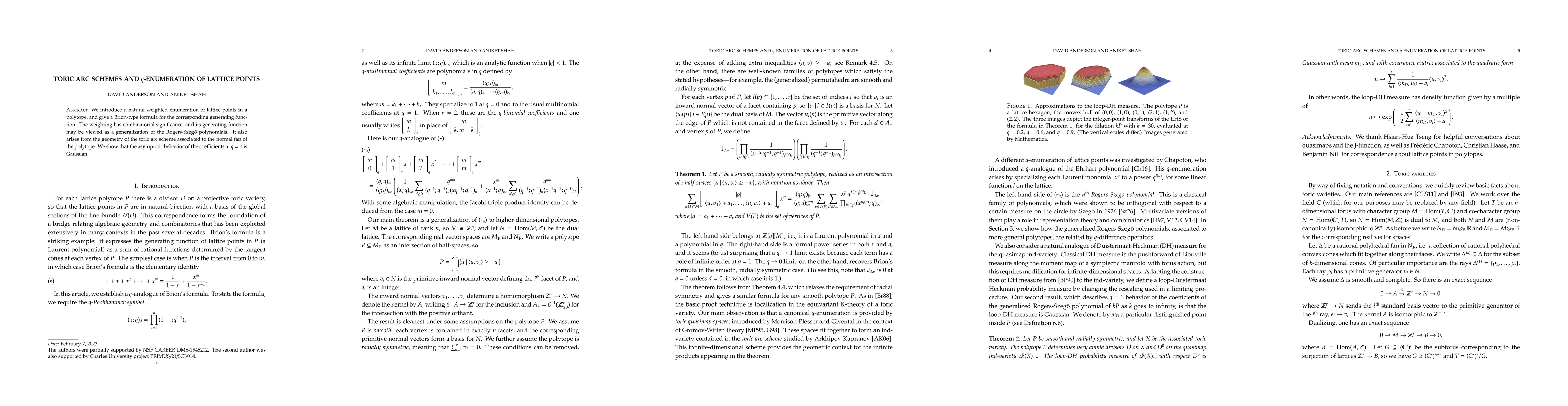 Thumbnail for Toric arc schemes and $q$-enumeration of lattice points