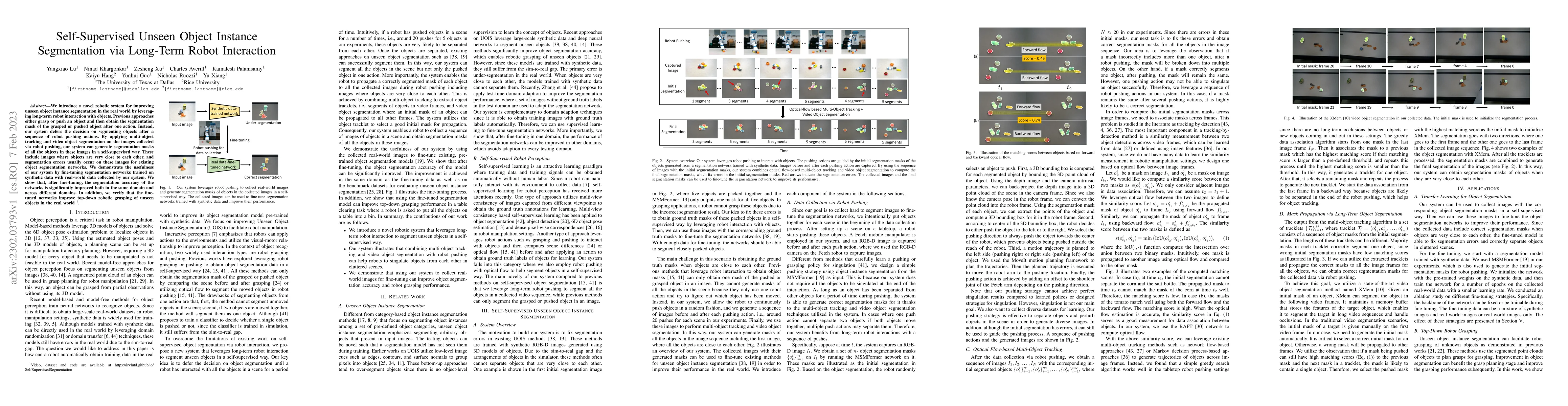 Thumbnail for Self-Supervised Unseen Object Instance Segmentation via Long-Term Robot
  Interaction