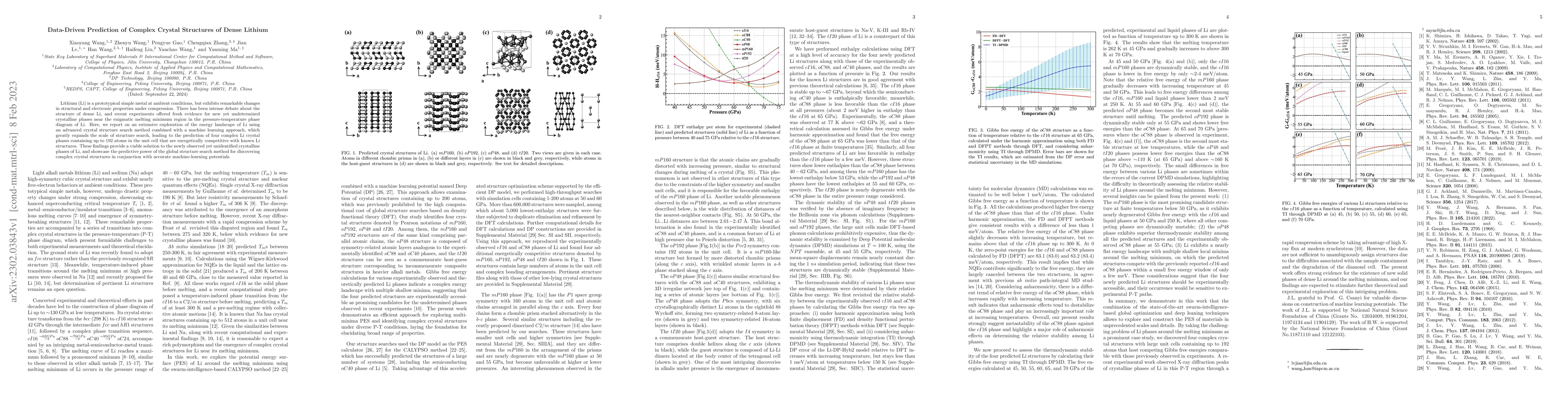 Thumbnail for Data-Driven Prediction of Complex Crystal Structures of Dense Lithium