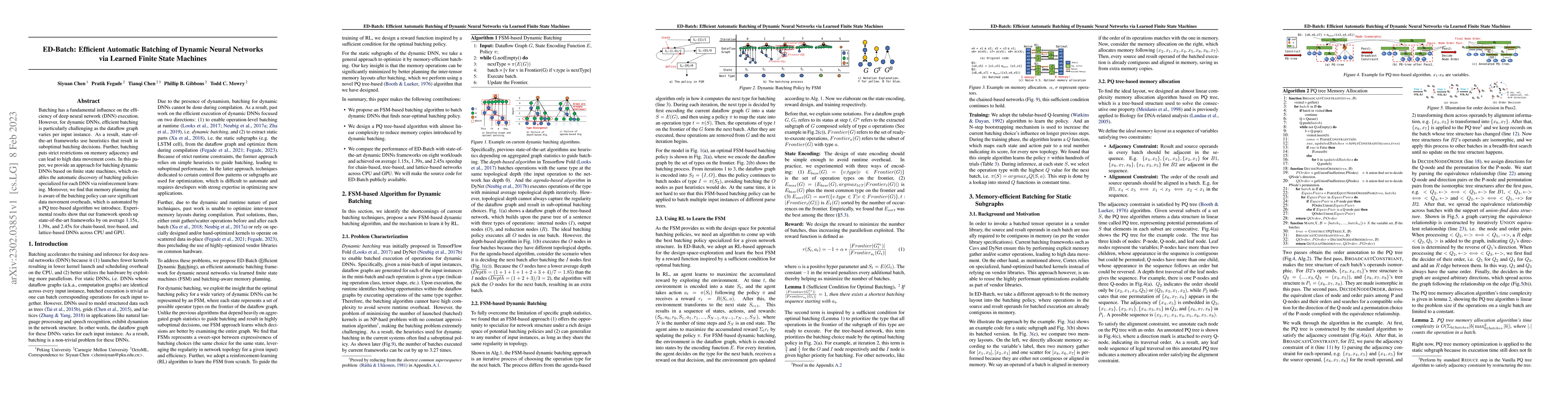 Thumbnail for ED-Batch: Efficient Automatic Batching of Dynamic Neural Networks via
  Learned Finite State Machines