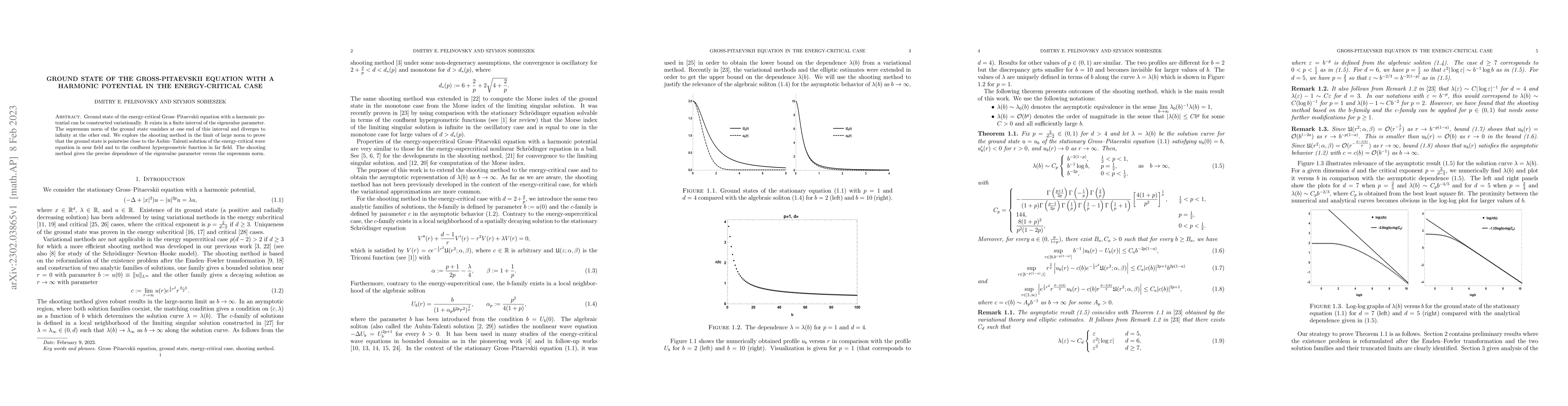 Thumbnail for Ground state of the Gross-Pitaevskii equation with a harmonic potential
  in the energy-critical case