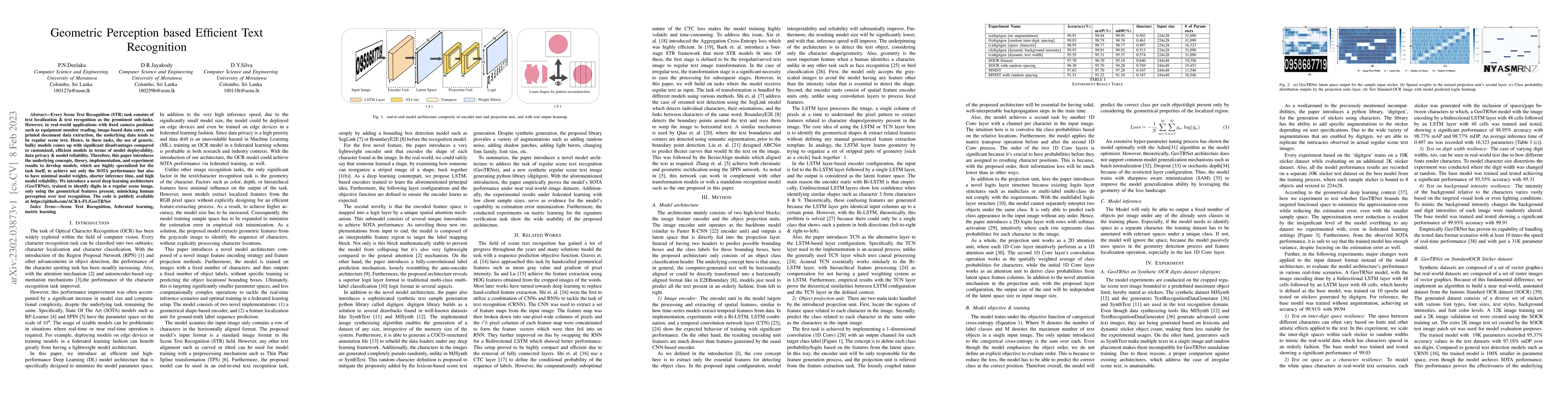 Thumbnail for Geometric Perception based Efficient Text Recognition