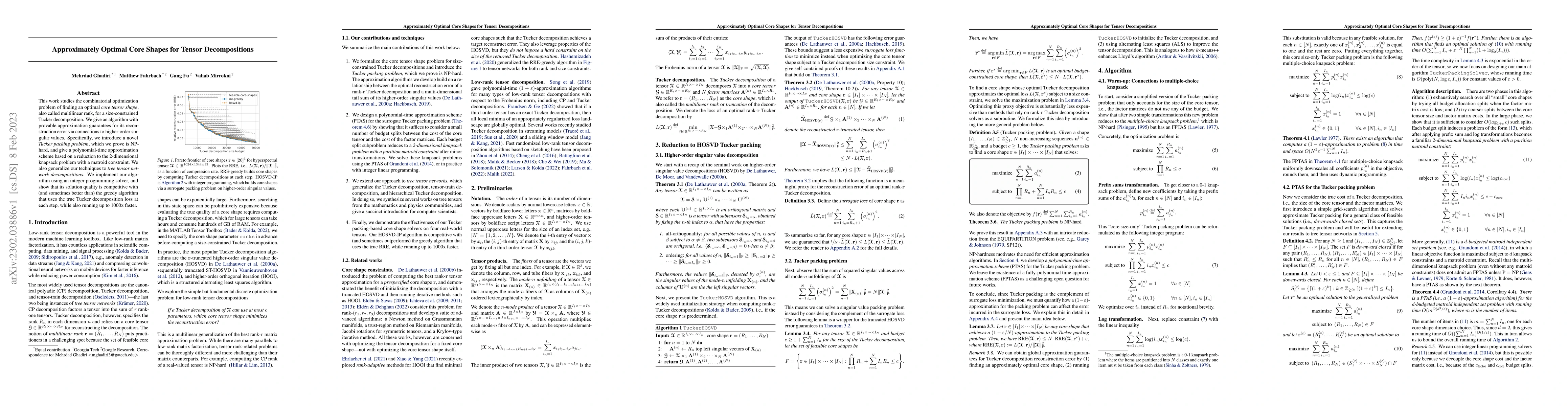 Thumbnail for Approximately Optimal Core Shapes for Tensor Decompositions