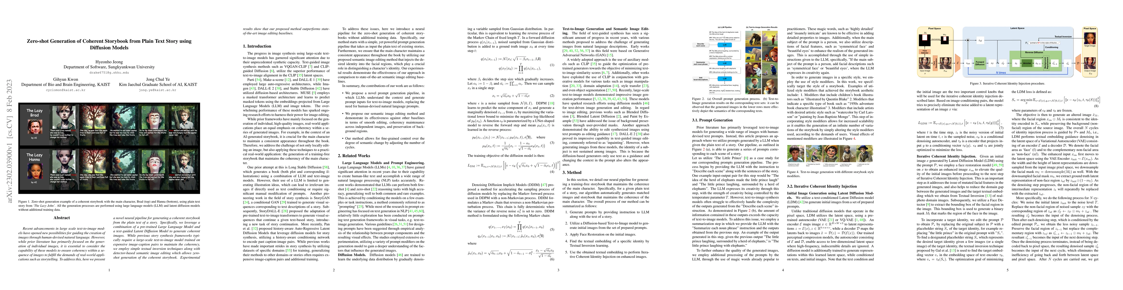 Thumbnail for Zero-shot Generation of Coherent Storybook from Plain Text Story using
  Diffusion Models